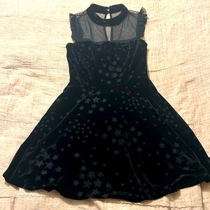 Black Velvet dress with stars